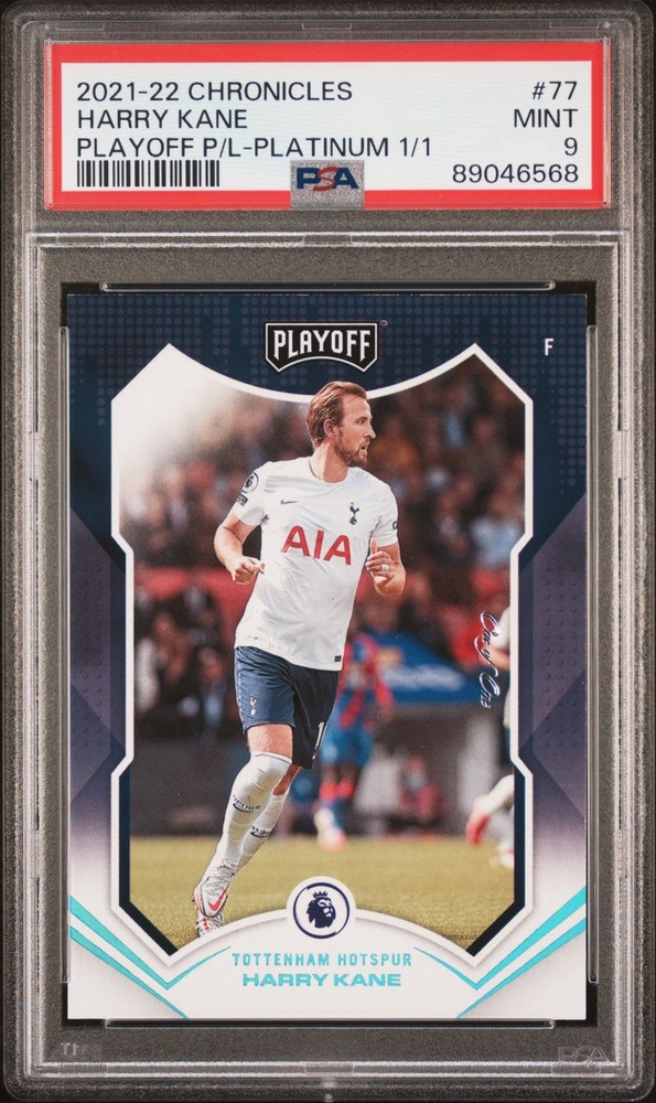 2021-22 Harry Kane Panini Chronicles Platinum Tottenham Hotspur Card 1/1 PSA 9
