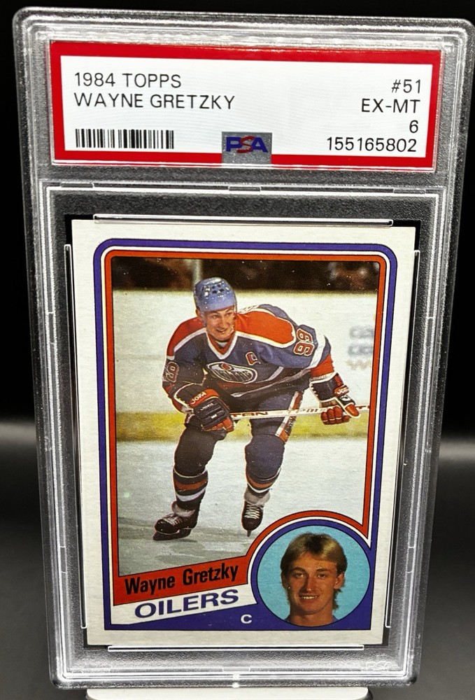 Topps 1984-85 Wayne Gretzky #51 Edmonton Oilers Ice Hockey NHL PSA 6 Graded