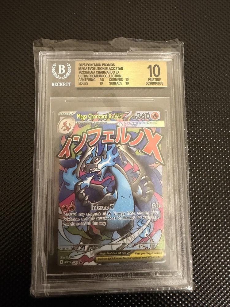 Pokemon Mega Charizard X Ex Evolution Black Star Promo Ultra Premium #023 BGS 10