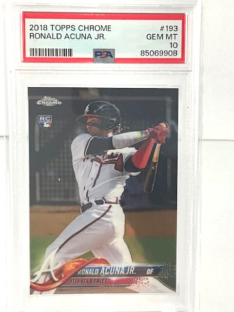 Ronald Acuna Jr. - 2018 Topps Chrome Rookie #193 - PSA 10 Gem Mint