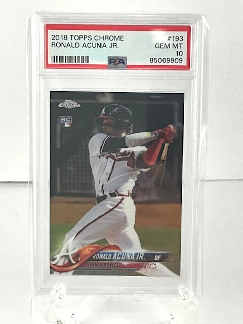 Ronald Acuna Jr. - 2018 Topps Chrome Rookie #193 - PSA 10 Gem Mint
