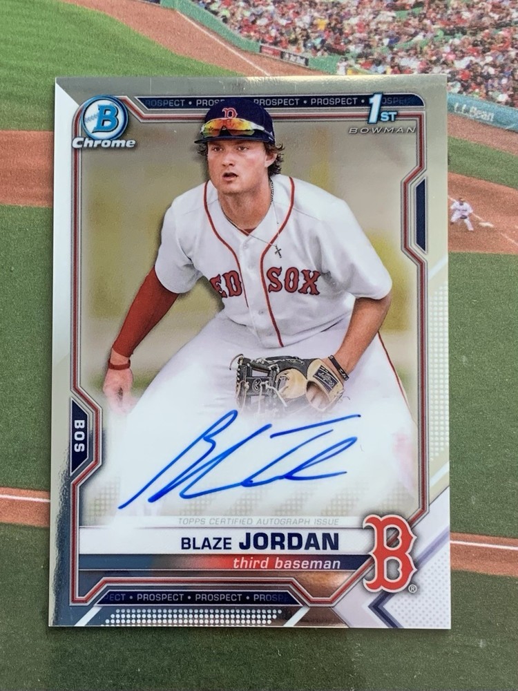 2021 Bowman Chrome 1st Auto Blaze Jordan #CPABJ 1st Prospect Base Auto *2*