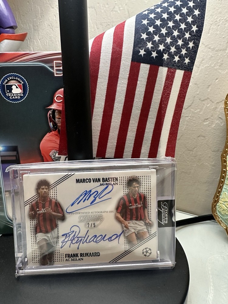 2022-23 Topps Dynasty Soccer Black Marco Van Basten Frank Rijkaard Dual AUTO 2/5