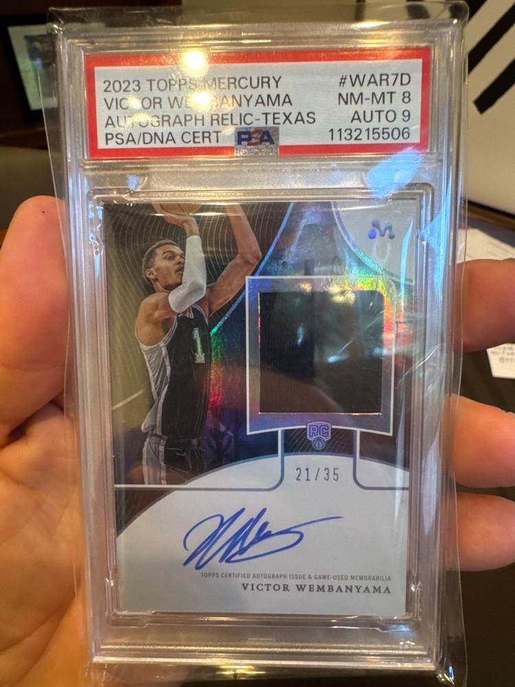 2023-24 Topps Mercury - Autograph Relics Victor Wembanyama #WAR-7D Texas /35...