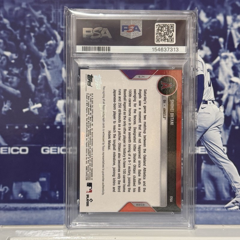 Shohei Ohtani 2022 Topps Now Autograph Card  /99 PSA 9 Auto view 2