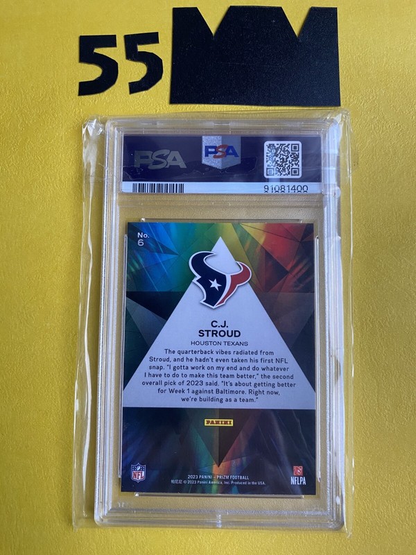 C.J. Stroud Rookie (RC) PSA 10 2023 Prizm Prizmatic #6 Houston Texans FREE SHIP view 2