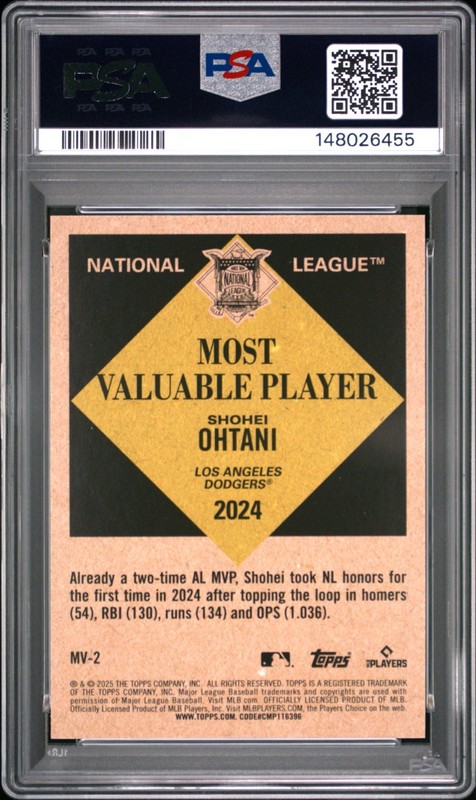 PSA 10 Shohei Ohtani 2025 Topps Update Most Valuable Player GEM MINT QTY. view 2