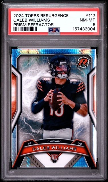 2024 Topps Resurgence Caleb Williams #117 Prism Refractor PSA 8 RC Rookie