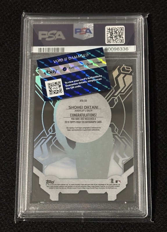 2019 SHOHEI OHTANI AUTO TOPPS HIGH TEK SSP BLACK /50 PSA 9 MINT 🔥 GOAT!! POP 7 view 2
