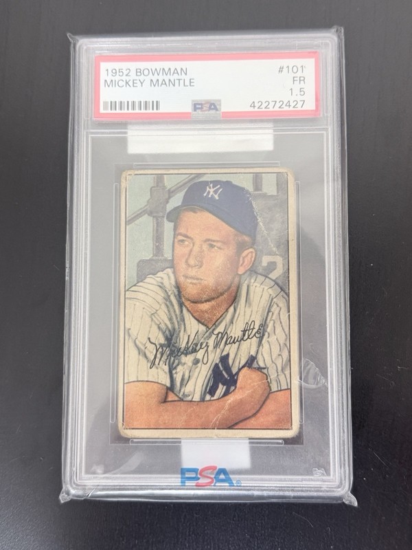 1952 Bowman - Mickey Mantle #101 PSA 1.5 view 1