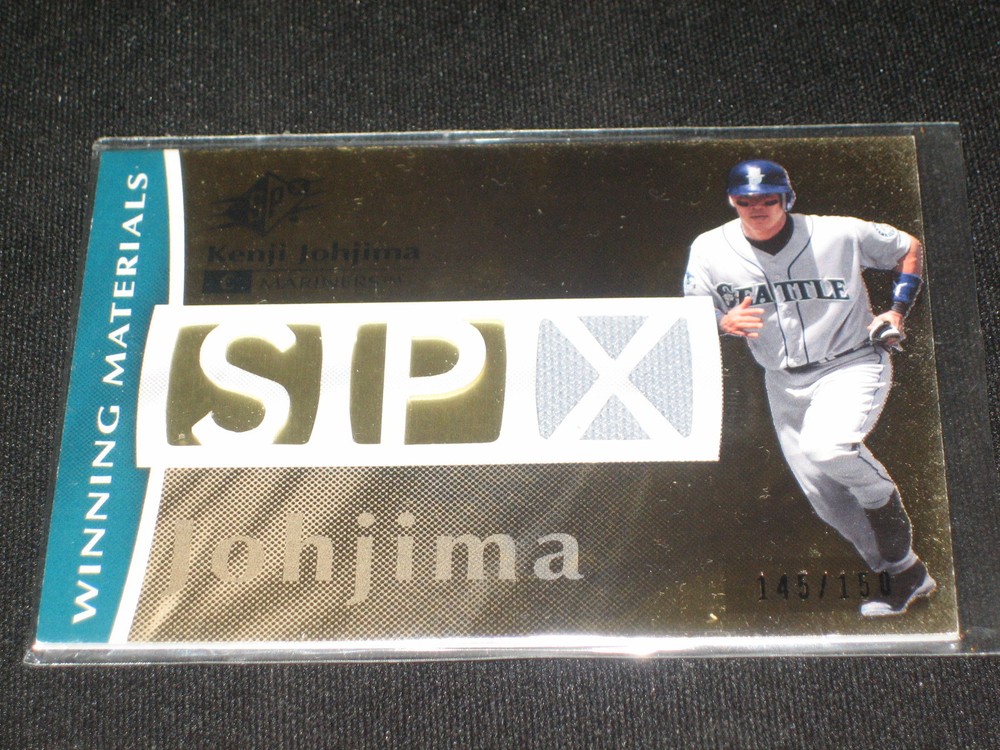KENJI JOHIMA STAR LEGEND AUTHENTIC CERTIFIED GAME USED JERSEY BASEBALL CARD /150