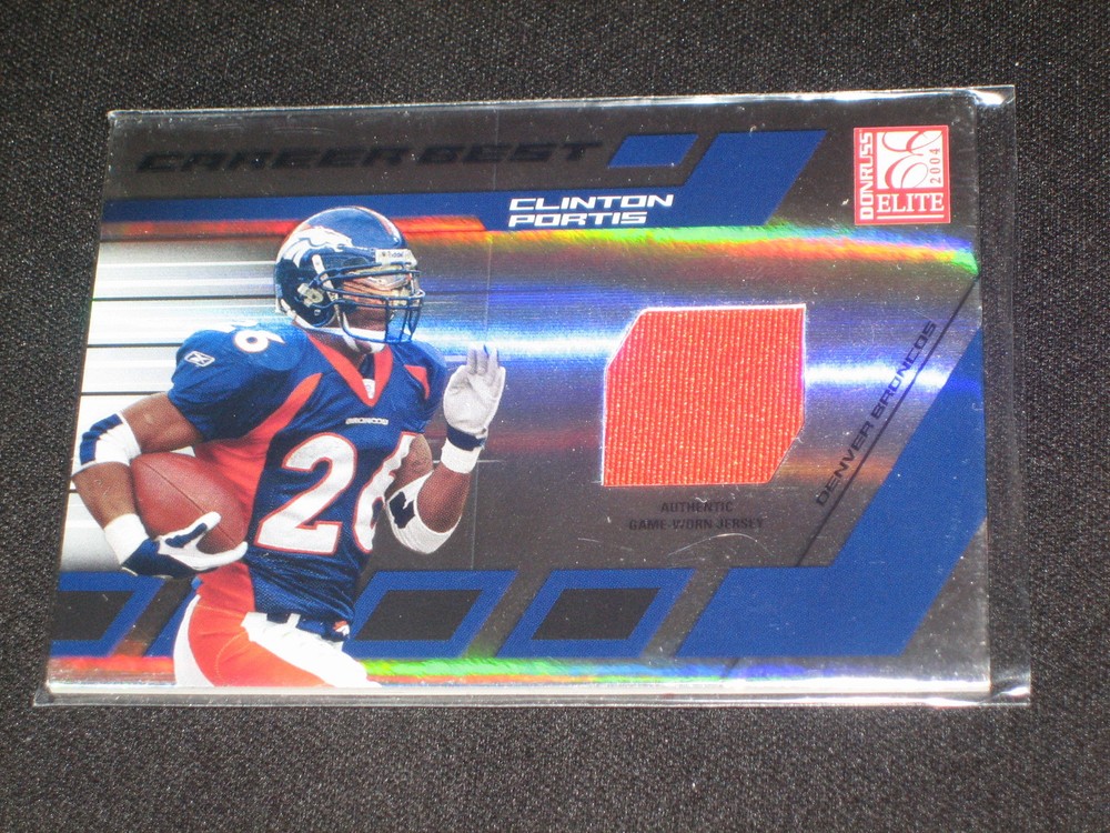 CLINTON PORTIS BRONCO LEGEND AUTHENTIC EVENT GAME USED JERSEY FOOTBALL CARD /250