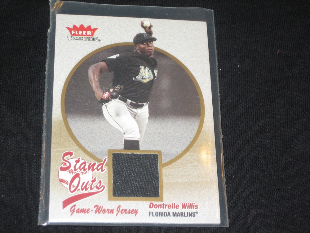 DONTRELLE WILLIS GENUINE CERTIFIED AUTHENTIC BASEBALL GAME USED JERSEY CARD