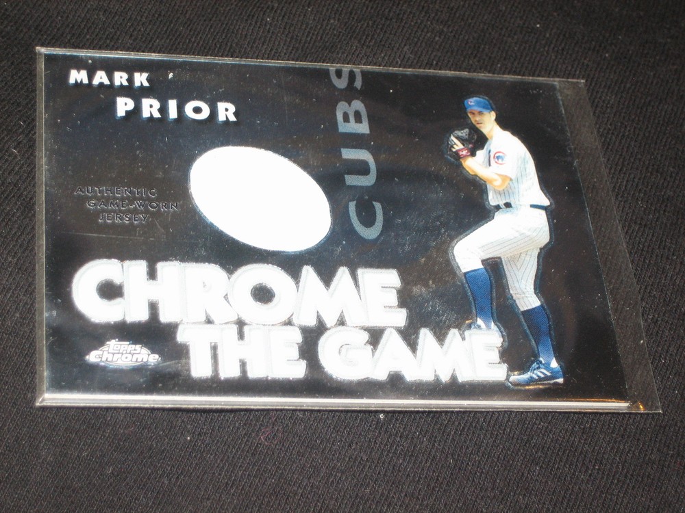 MARK PRIOR CUBS GENUINE CERTIFIED AUTHENTIC BASEBALL GAME USED JERSEY CARD