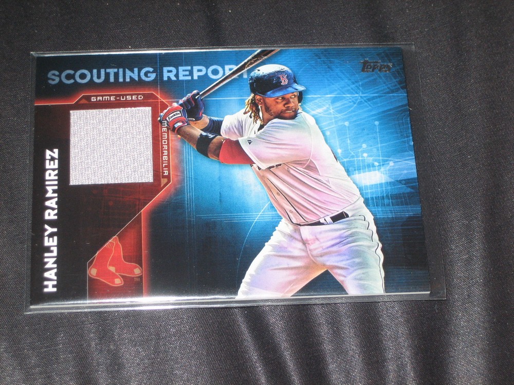 HANLEY RAMIREZ REDSOX GENUINE CERTIFIED AUTHENTIC BASEBALL GAME USED JERSEY CARD