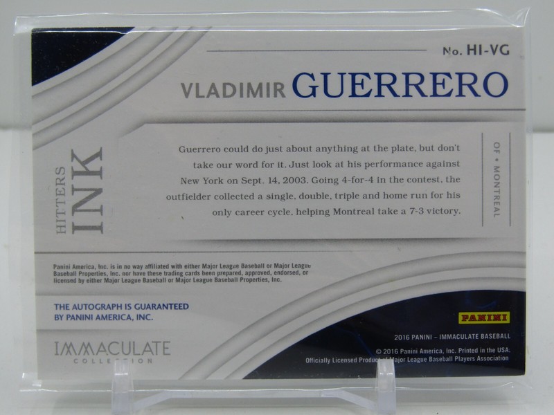 VLADIMIR GUERRERO 2016 IMMACULATE HITTERS INK AUTOGRAPH AUTO #1/1! EXPOS!! view 2