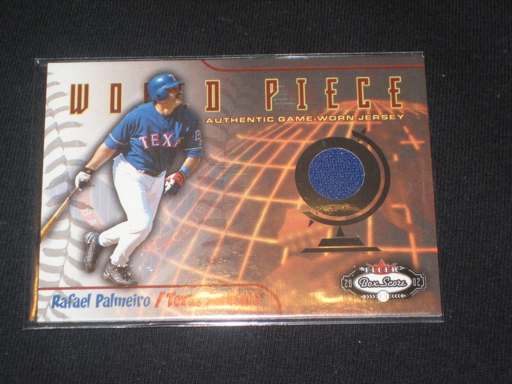 RAFAEL PALMEIRO RANGER LEGEND CERTIFIED AUTHENTIC BASEBALL GAME USED JERSEY CARD