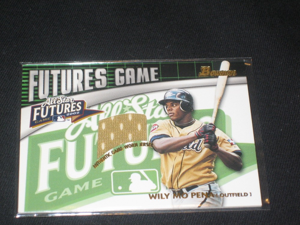 WILY MO PENA FUTURES STAR CERTIFIED AUTHENTIC BASEBALL GAME USED JERSEY CARD