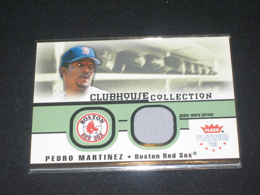 PEDRO MARTINEZ RED SOX LEGEND CERTIFIED AUTHENTIC BASEBALL GAME USED JERSEY CARD