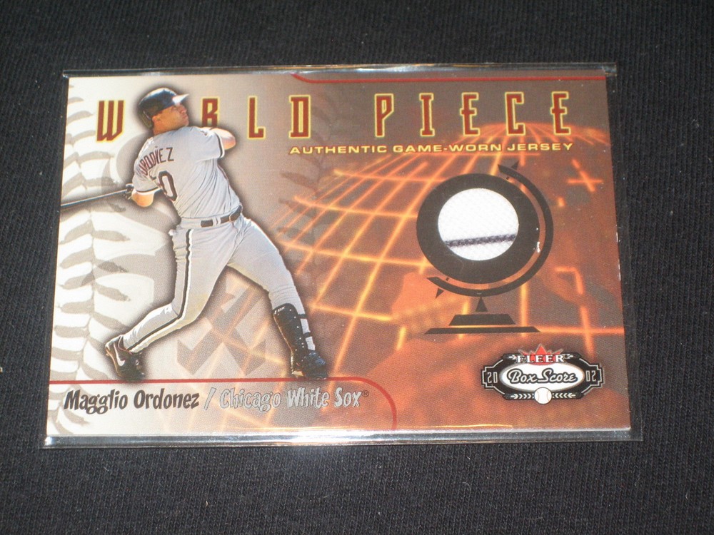 MAGGLIO ORDONEZ 2002 CHICAGO CERTIFIED AUTHENTIC BASEBALL GAME USED JERSEY CARD