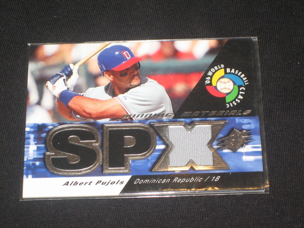 ALBERT PUJOLS 2006 SPX LEGEND CERTIFIED AUTHENTIC BASEBALL GAME USED JERSEY CARD