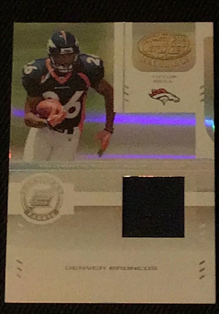 TATUM BELL AUTHENTIC CERTIFIED GAME USED JERSEY CARD DENVER BRONCOS