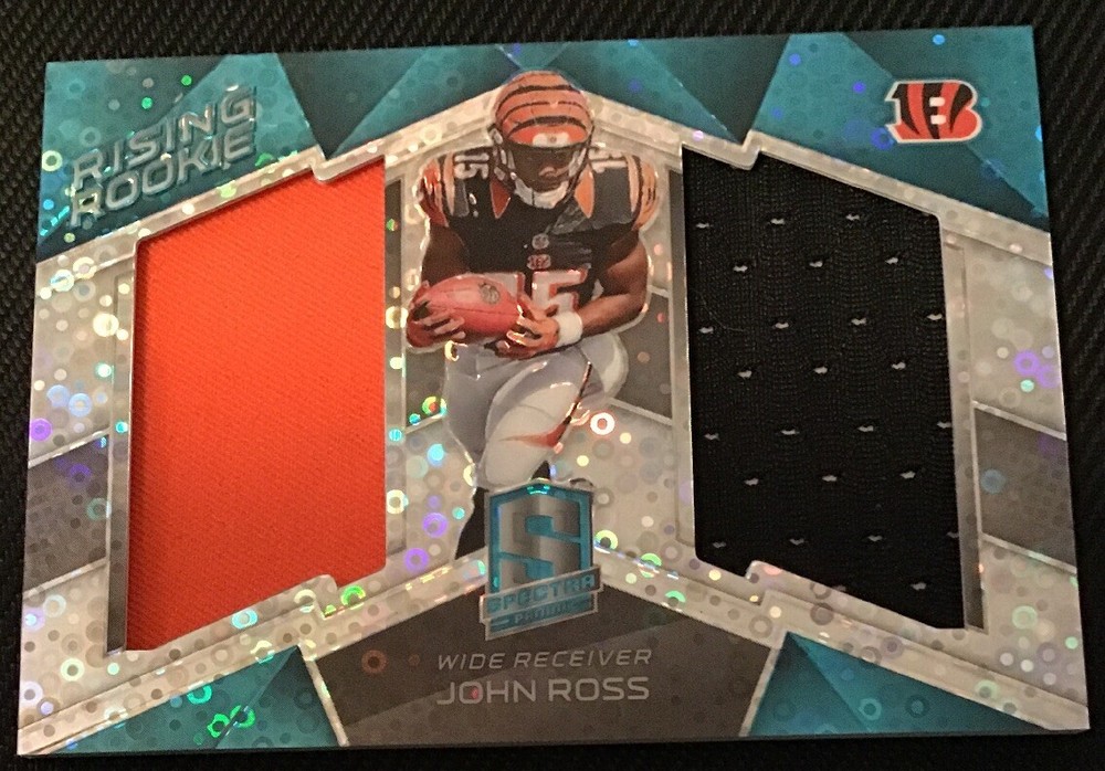 JOHN ROSS AUTHENTIC CERTIFIED GAME USED JERSEY CARD BENGALS 37/99