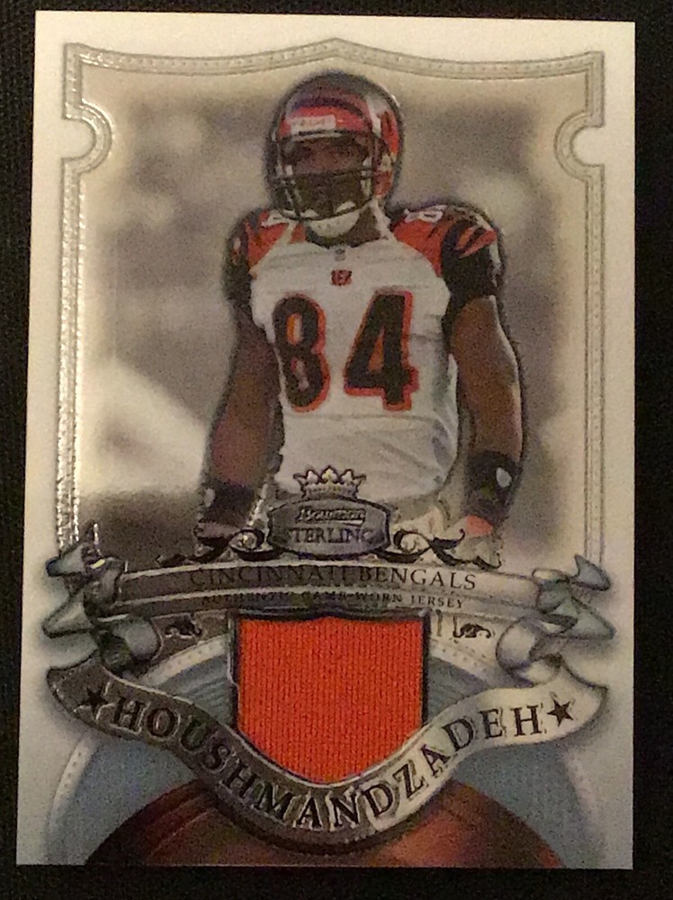 T.J. HOUSHMANDZADEH AUTHENTIC CERTIFIED GAME USED JERSEY CARD BENGALS