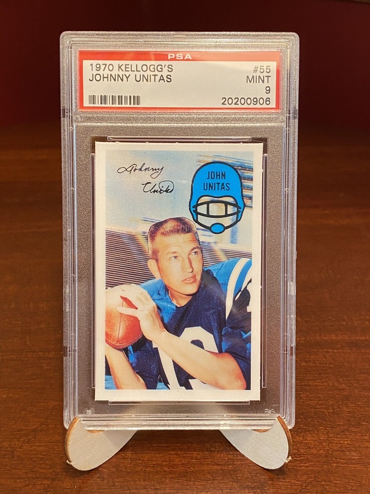 1970 Kellogg's Set-Break # 55 Johnny Unitas PSA 9 MINT *AUTHENTIC GRADED SLAB*