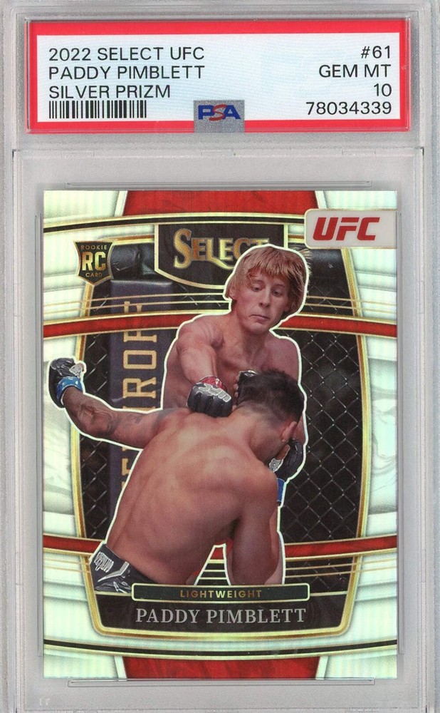 Graded 2022 Select UFC Paddy Pimblett #61 Silver Prizm RC UFC MMA Card PSA 10