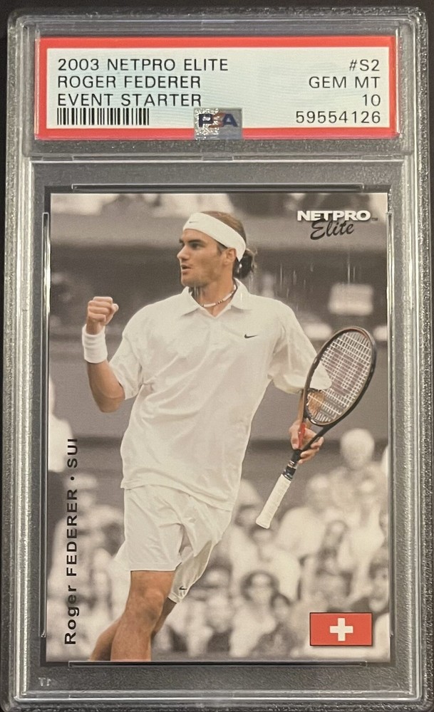 2003 NETPRO ROGER FEDERER ELITE EVENT STARTER #S2 ROOKIE RC 3 @ PSA 10