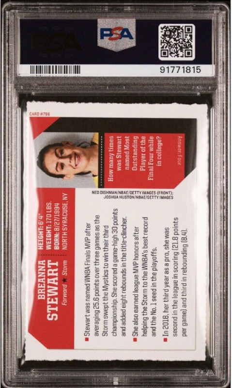 2018 S.I. For Kids #786 Breanna Stewart PSA 6 EX-MT WNBA Star Low Pop view 2