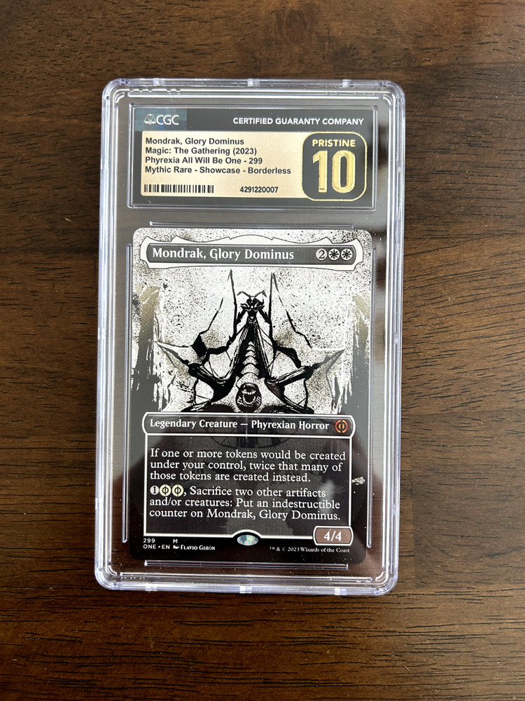 CGC Pristine 10 Mondrak, Glory Dominus Phyrexia: All Will Be One 299 Foil Mythic