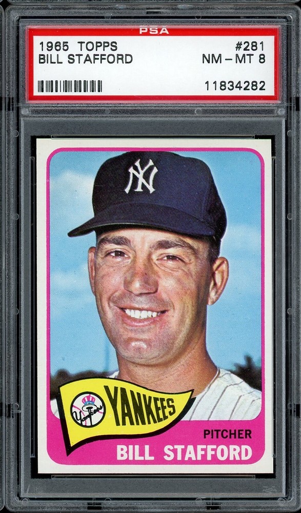 1965 Topps Baseball #281 Bill Stafford PSA 8