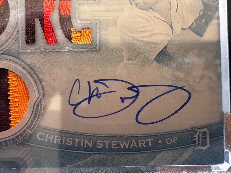 TOPPS TRIPLE THREADS AUTO RELIC 2019 ROOKIE CHRISTIAN STEWART 1/1 RFPAR-CST view 2