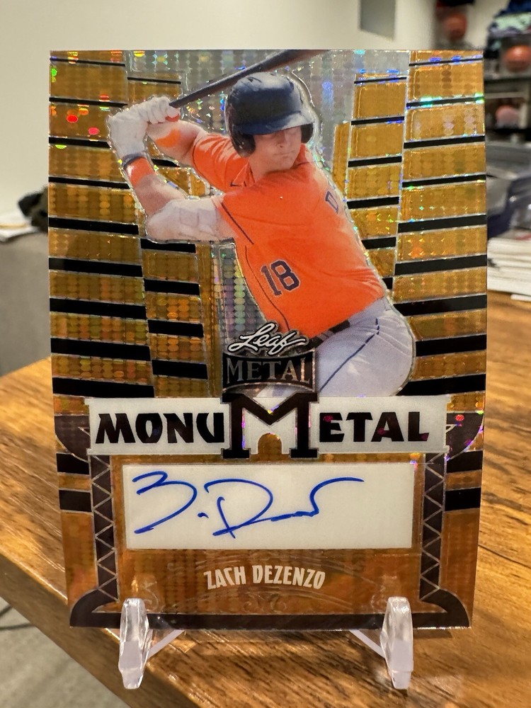 2024 Leaf Metal Baseball Zach Dezenzo Astros Gold Prospect Rookie Auto RC #1/1