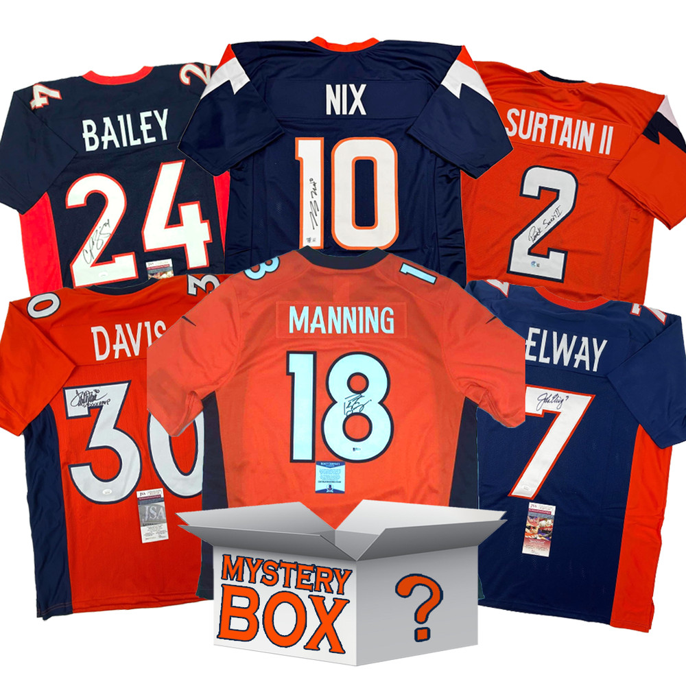 Autographed/Signed Denver Football Jersey Mystery Box PSA JSA or Beckett COA