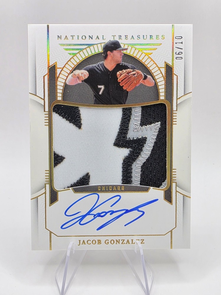 2024 National Treasures  - #PMS-JG - Jacob Gonzalez - Gold 06/10 Patch Auto