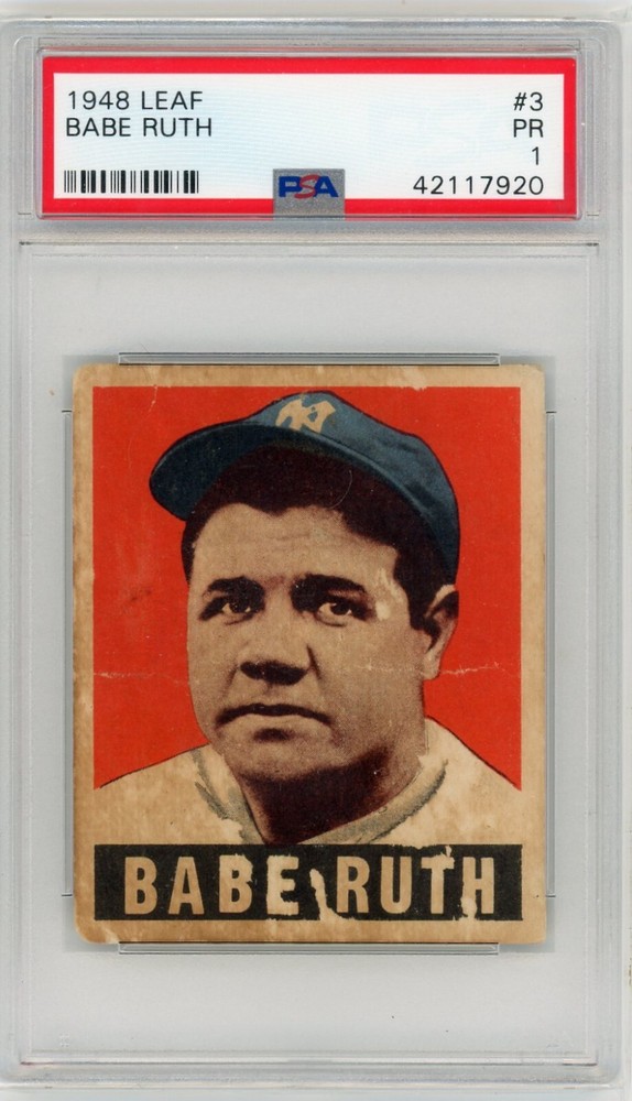 Babe Ruth 1948 Leaf #3 PSA 1 PR New York Yankees GOAT