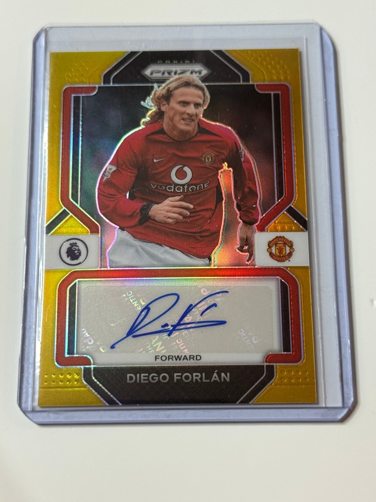2022-23 Panini Prizm Premier League Signatures Auto Gold Diego Forlan 07/10