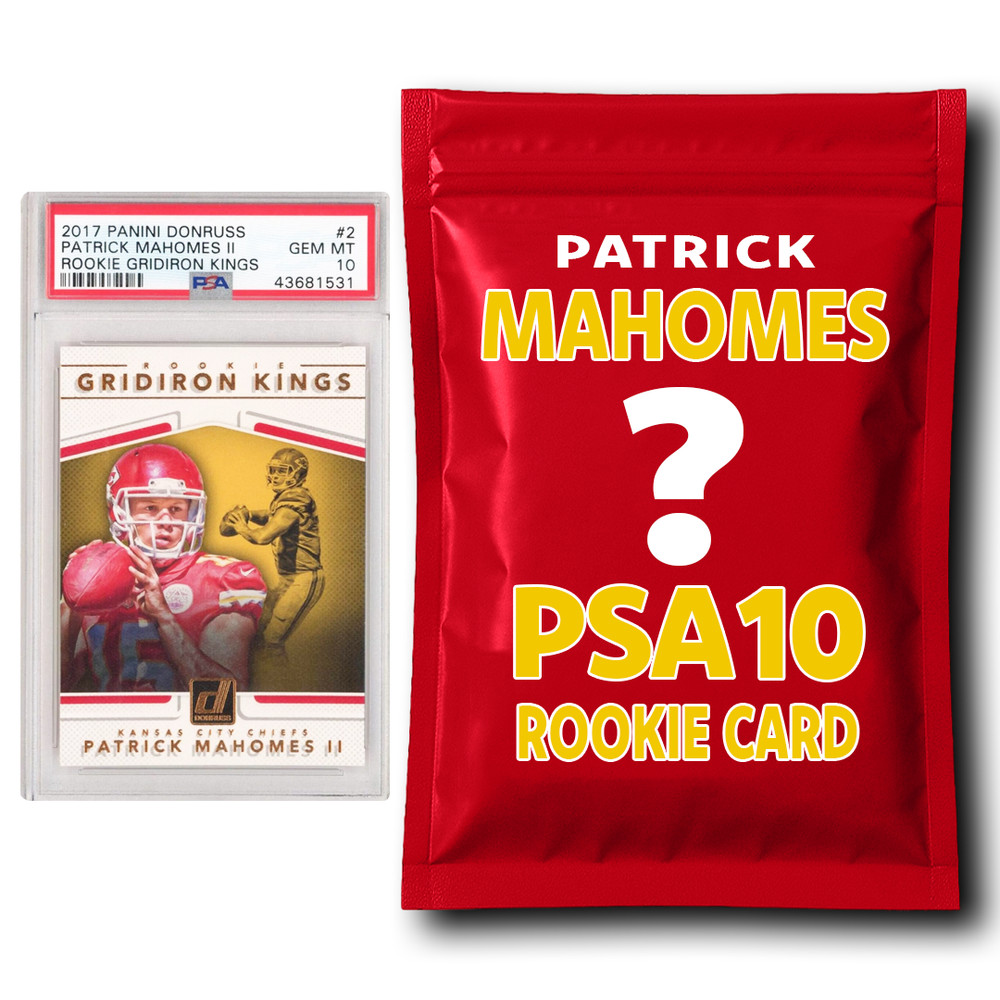 Patrick Mahomes PSA 10 Graded Football Rookie Card Mystery Pack