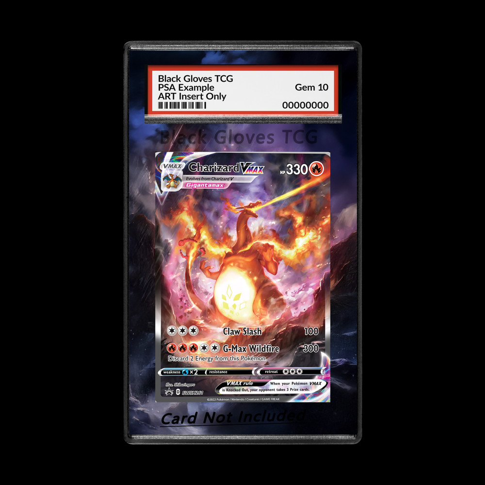 Pokemon Charizard VMAX SWSH261 Promo Extended Art Insert for PSA / Graded Guard