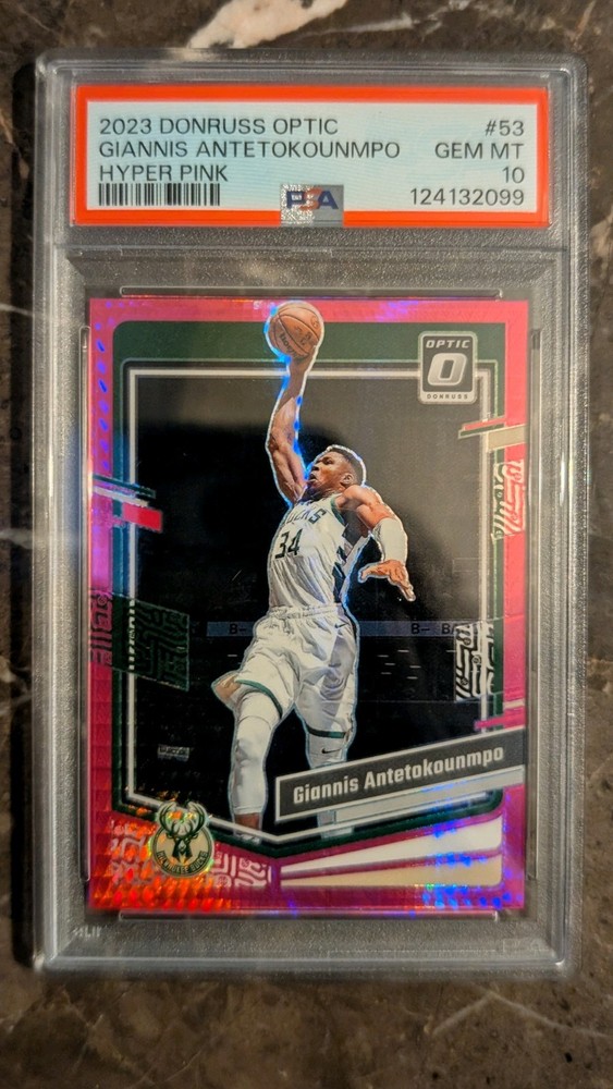 2023-24 Panini Donruss Optic Giannis Antetokounmpo #53 Pink PSA 10