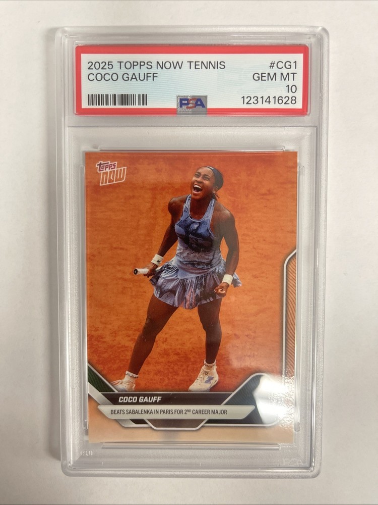 2025 Topps Now Tennis Coco Gauff #CG1 2nd Career Major PSA 10 GEM MT