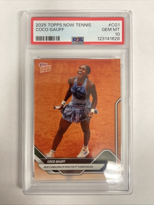 2025 Topps Now Tennis Coco Gauff #CG1 2nd Career Major PSA 10 GEM MT view 2