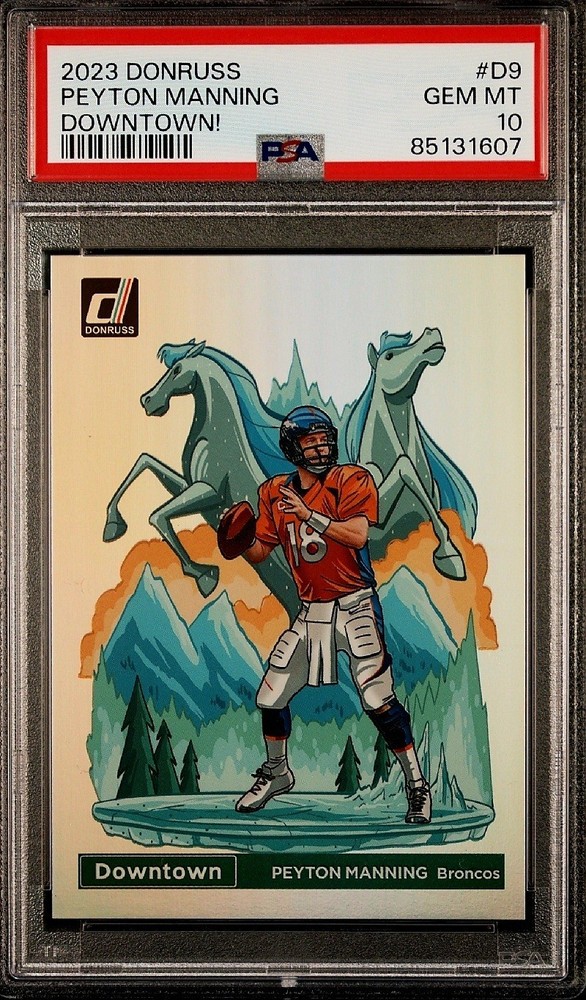 2023 Panini Donruss Football Downtown #D9 Peyton Manning PSA 10 GEM SSP 