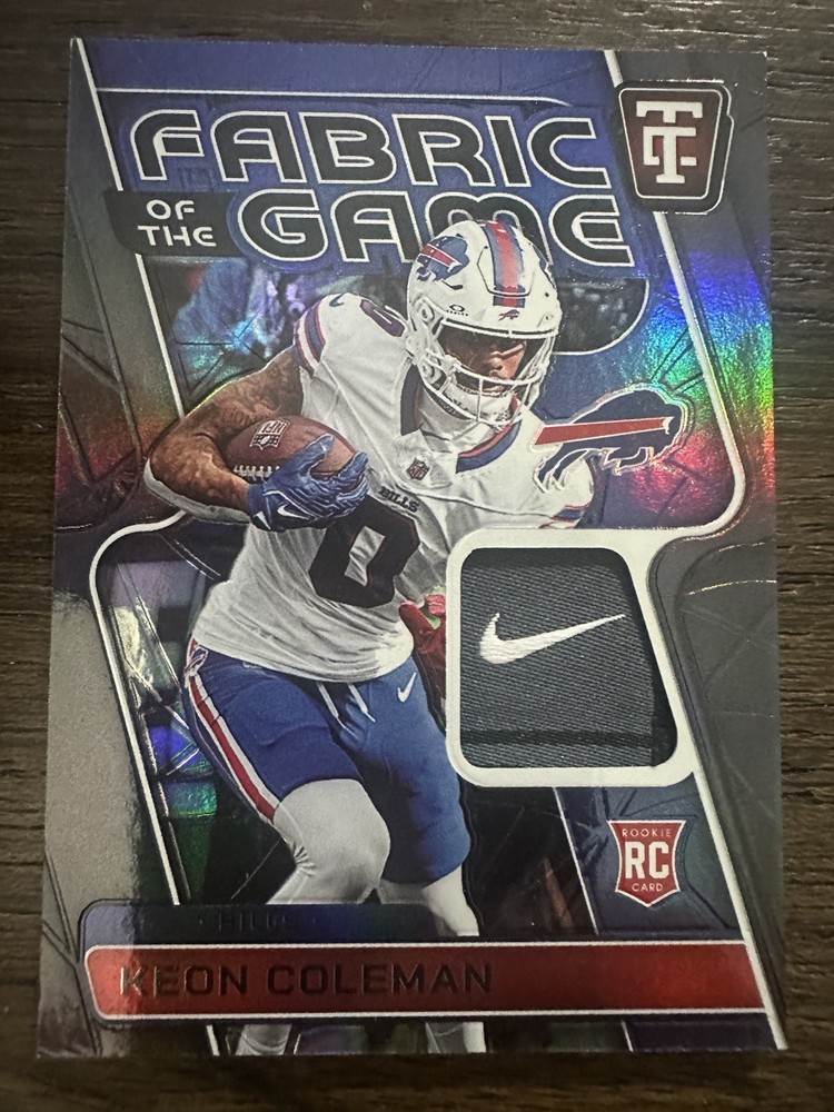 2024 Totally Certified - Fabric Of The Game Keon Coleman RC Black 1/1 Bills Nike