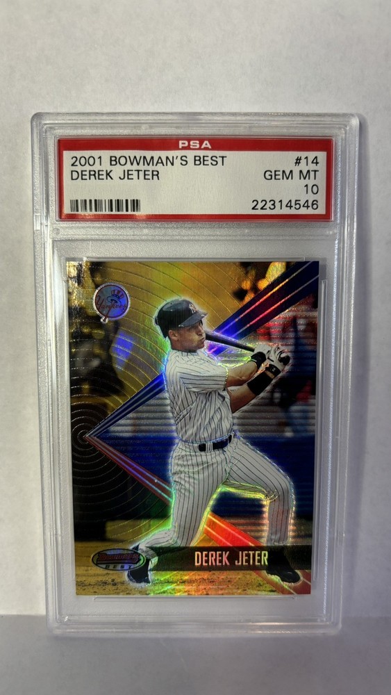 2001 Bowman's Best #14 Derek Jeter New York Yankees  PSA 10. (PSA Tag Is Warped)