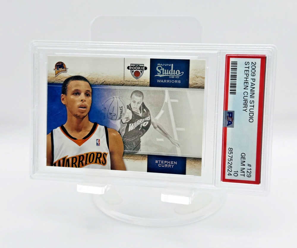 Stephen Curry 2009 Panini Studio #129 RC PSA 10 Gem Mint Warriors Rookie 🔥
