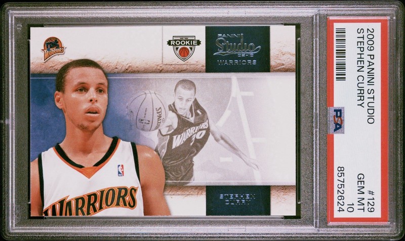 Stephen Curry 2009 Panini Studio #129 RC PSA 10 Gem Mint Warriors Rookie π₯ view 2